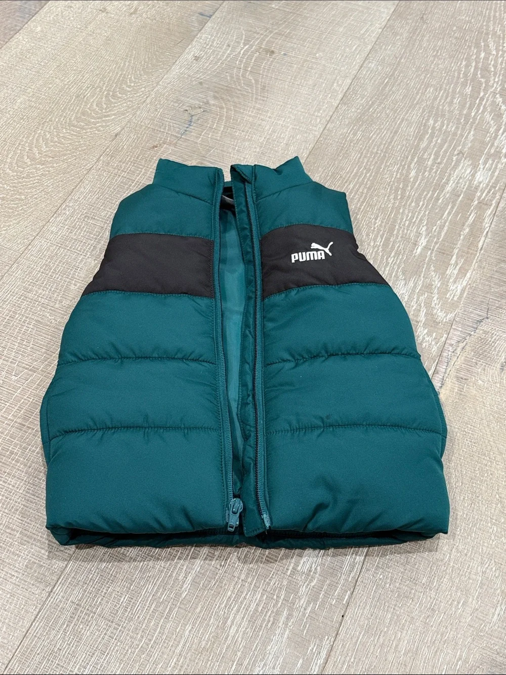 Puma Teal and Black Kids Puffer Vest